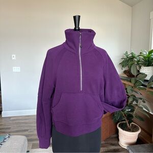 Lululemon Scuba Oversized Funnel Neck Half Zip Dramatic Magenta XS/S